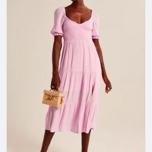 Abercrombie Light Pink Midi Dress